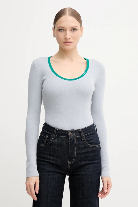 Calvin Klein Jeans sweter damski kolor szary LV044D360G - zdjęcie produktu nr 1