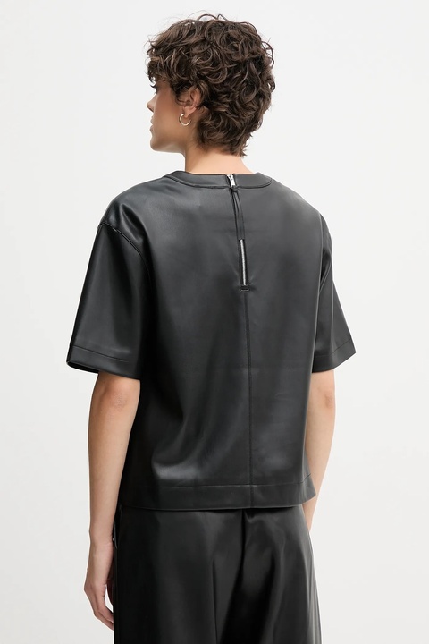 Calvin Klein Jeans bluzka damska kolor czarny gładka LV044D113G - zdjęcie produktu nr 1