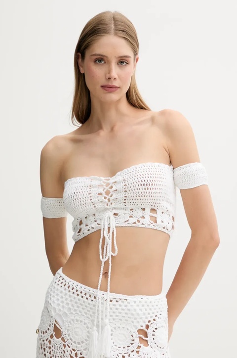 Guess top plażowy kolor beżowy E5GH00 Z3N30 - zdjęcie produktu nr 1