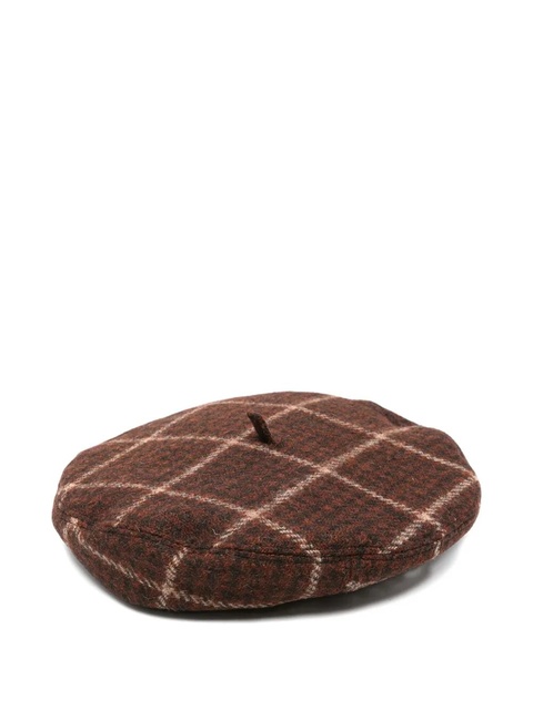 Vivienne Westwood checked wool beret - Brown - zdjęcie produktu nr 1