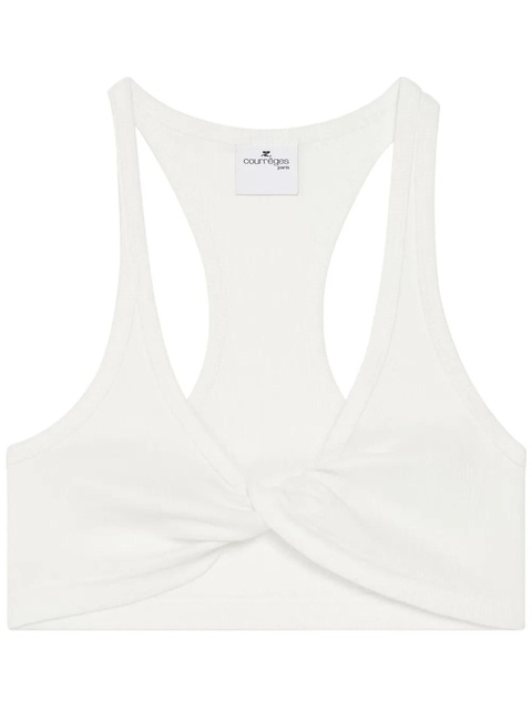 Courrèges Twist-detailing top - White - zdjęcie produktu nr 1