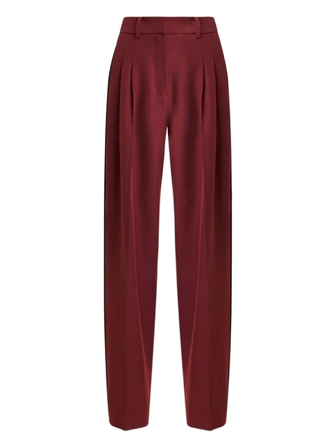 Essentiel Antwerp Icci pleated side-stripe trousers - Red - zdjęcie produktu nr 1