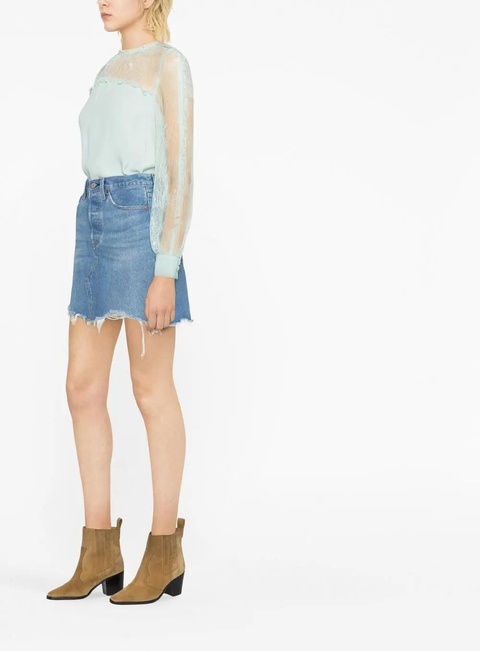 PINKO lace-panel blouse - Green - zdjęcie produktu nr 2