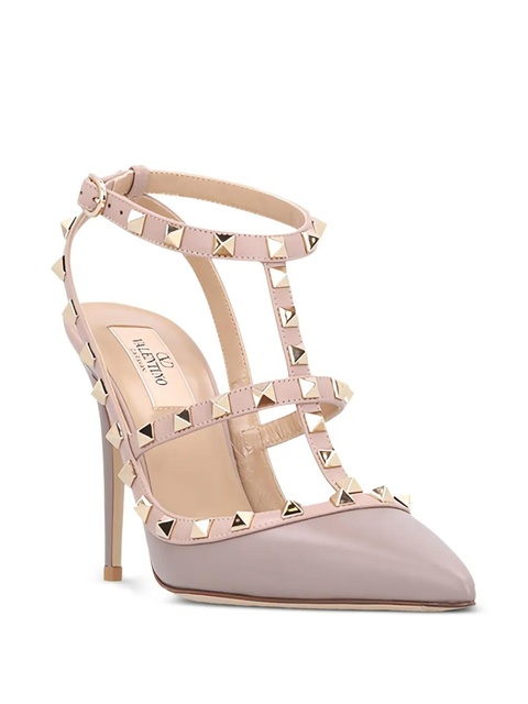 Valentino Garavani 100mm Rockstud T-strap sandals - Purple - zdjęcie produktu nr 2