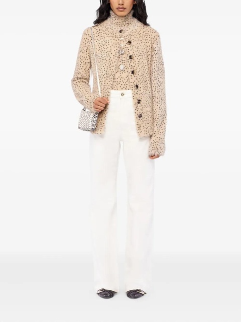 Rabanne turtleneck polka-dot print top - Neutrals - zdjęcie produktu nr 2