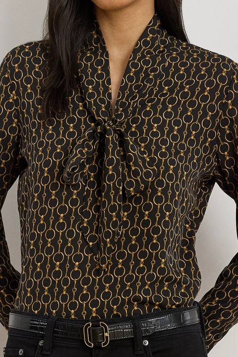 Lauren Ralph Lauren koszula damska kolor czarny regular z kołnierzykiem klasycznym 200979913 - zdjęcie produktu nr 2