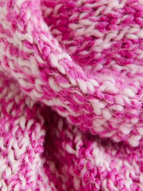 Essentiel Antwerp melange-knit wool-blend scarf - Pink - zdjęcie produktu nr 2