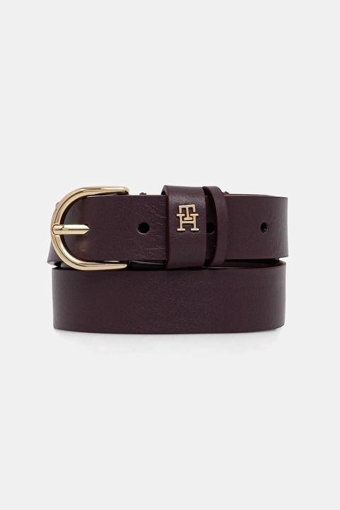 Tommy Hilfiger pasek skórzany damski kolor beżowy AW0AW16836 - zdjęcie produktu nr 2