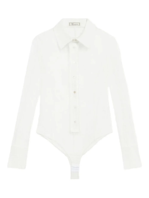 Blumarine lace-panelled shirt - White - zdjęcie produktu nr 1
