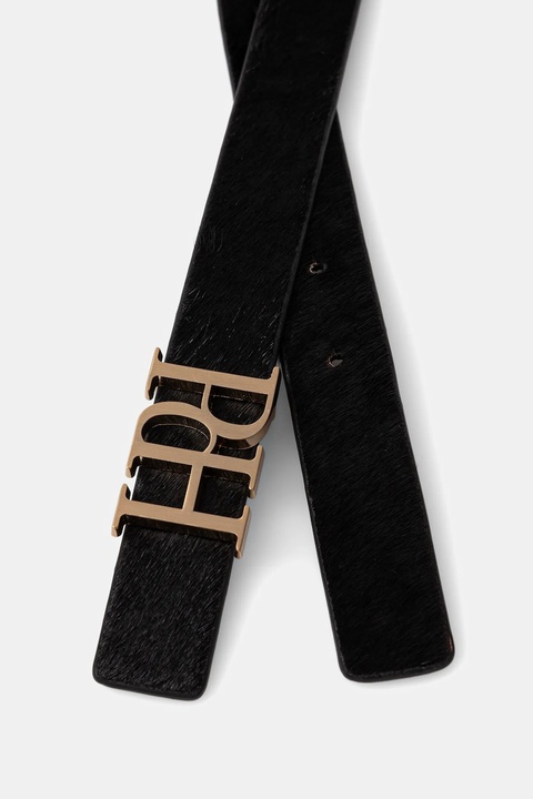 Pedro del Hierro pasek skórzany damski kolor czarny 4692163 - zdjęcie produktu nr 1