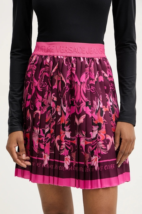 Versace Jeans Couture spódnica kolor bordowy mini prosta 79HAE8P0 NS723 - zdjęcie produktu nr 1