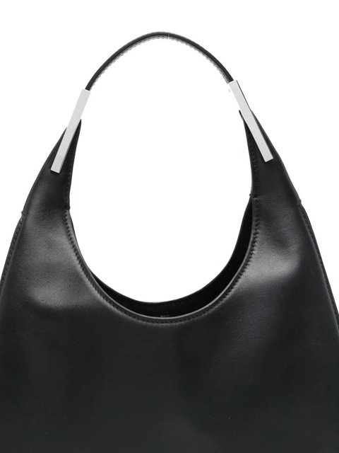 Savette small Florence crescent-shaped leather shoulder bag - Black - zdjęcie produktu nr 2