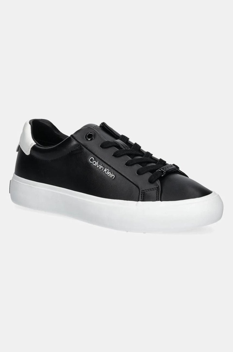 Calvin Klein sneakersy skórzane VULC LACE UP kolor czarny HW0HW01681 - zdjęcie produktu nr 1