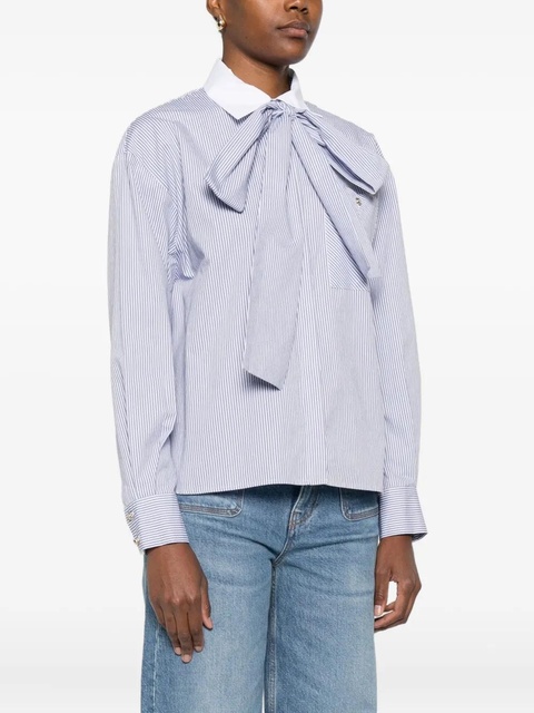 Maje striped tie-neck shirt - Blue - zdjęcie produktu nr 2