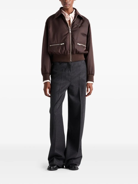 Prada Re-Nylon triangle-logo jacket - Brown - zdjęcie produktu nr 1