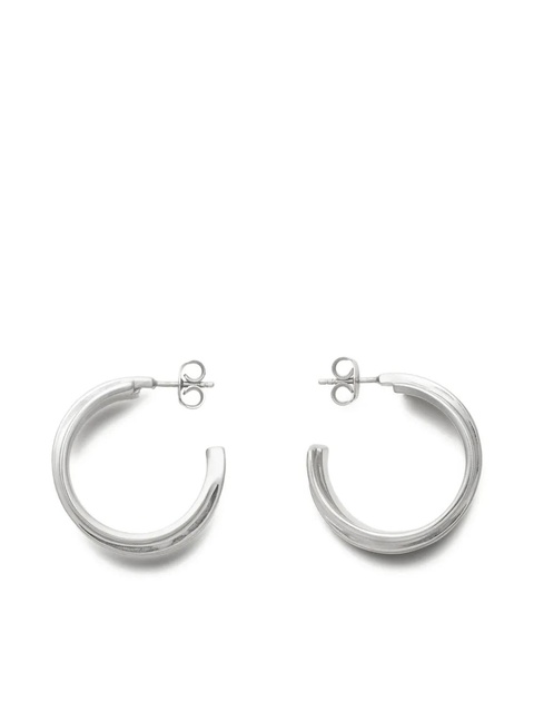 MM6 Maison Margiela Triple Number hoop earrings - Silver - zdjęcie produktu nr 1