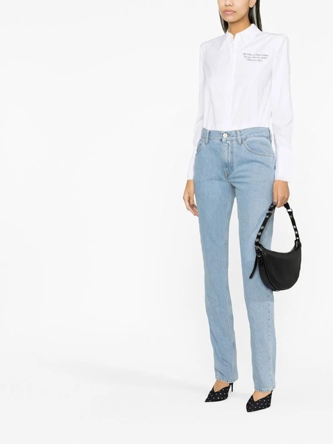 The Attico high-rise slim-fit jeans - Blue - zdjęcie produktu nr 2