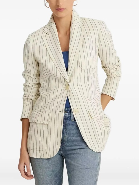 Lauren Ralph Lauren striped two-button jacket - Neutrals - zdjęcie produktu nr 1