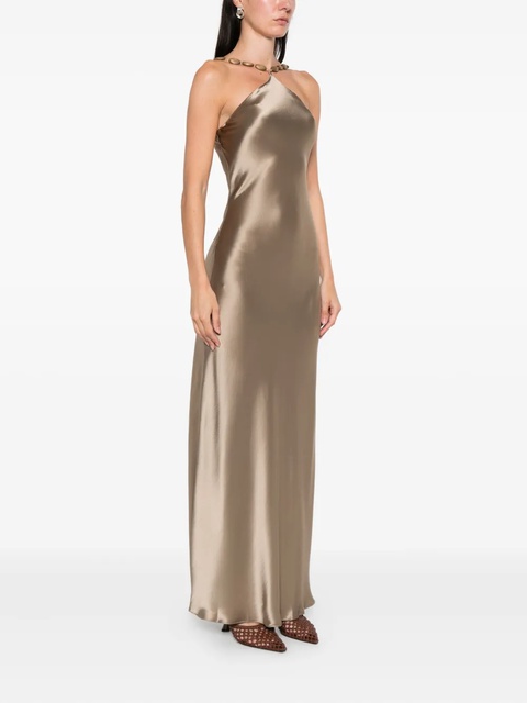 STAUD bead-embellished slip maxi dress - Neutrals - zdjęcie produktu nr 2