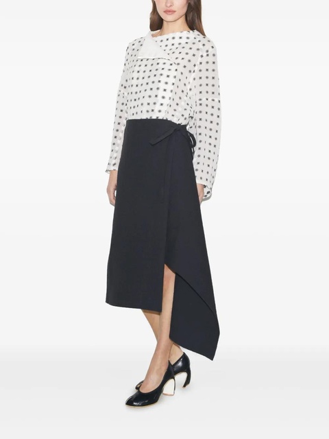 Tory Burch wrap-effect midi skirt - Black - zdjęcie produktu nr 1