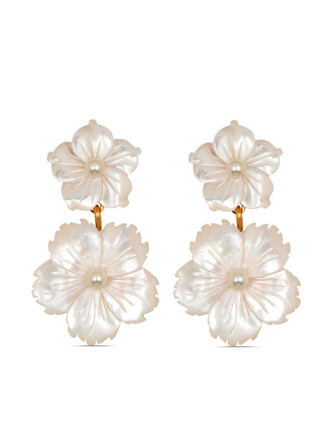 Jennifer Behr Tibby floral drop earrings - Neutrals - zdjęcie produktu nr 1