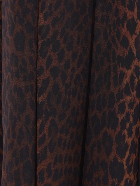 Balenciaga pleated leopard-print skirt - Brown - zdjęcie produktu nr 2