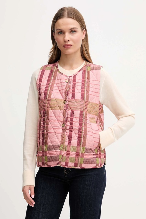 Barbour bezrękawnik x Farm Rio kolor różowy przejściowy LLI0024 - zdjęcie produktu nr 1