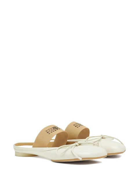 MM6 Maison Margiela Anatomic numbers-strap ballet flats - White - zdjęcie produktu nr 2