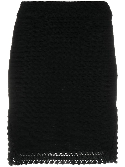 Zadig&Voltaire crochet-knit organic-cotton skirt - Black - zdjęcie produktu nr 1