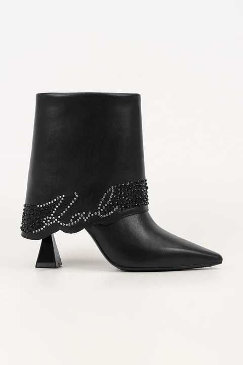 Karl Lagerfeld botki zamszowe DEBUT II damskie kolor czarny na szpilce KL32043 - zdjęcie produktu nr 1