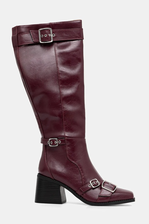 Steve Madden kozaki Z-Town damskie kolor bordowy na słupku 11004810 - zdjęcie produktu nr 2