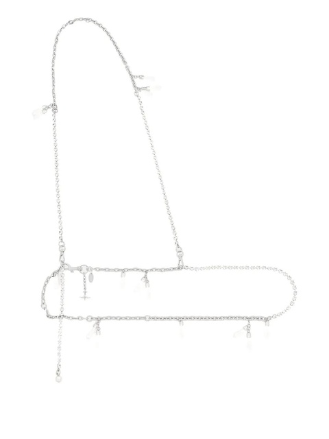 Vivienne Westwood broken-chain diamante belt - Grey - zdjęcie produktu nr 1