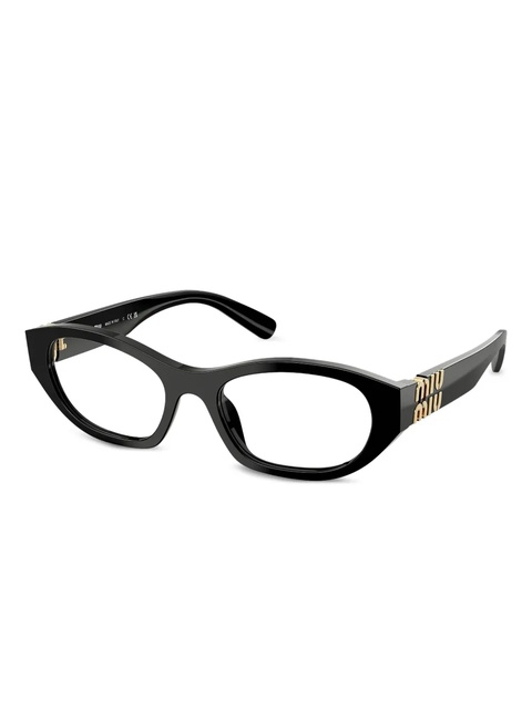 Miu Miu Eyewear logo-plaque glasses - Black - zdjęcie produktu nr 1