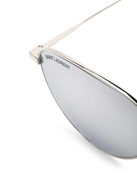 Saint Laurent Eyewear cat-eye frame sunglasses - Silver - zdjęcie produktu nr 2