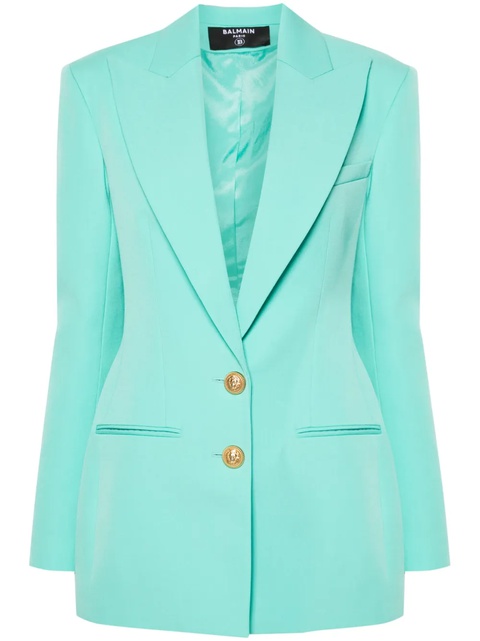 Balmain virgin wool single-breasted blazer - Blue - zdjęcie produktu nr 1