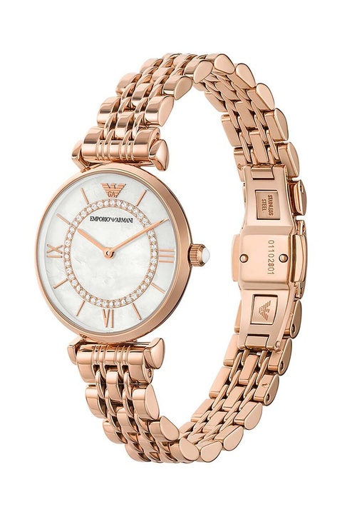 Emporio Armani zegarek damski kolor różowy - zdjęcie produktu nr 2