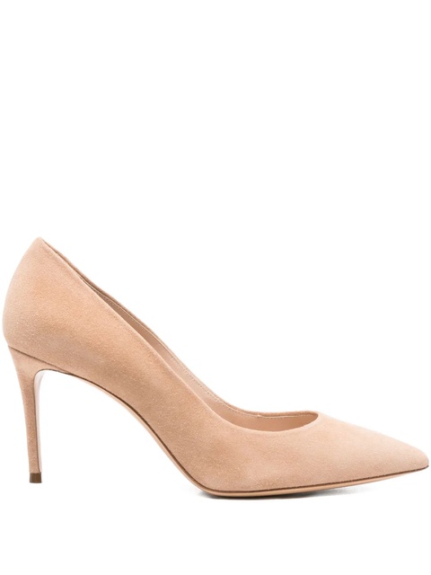 Casadei 85mm pointed-toe stiletto heeled pumps - Neutrals - zdjęcie produktu nr 1