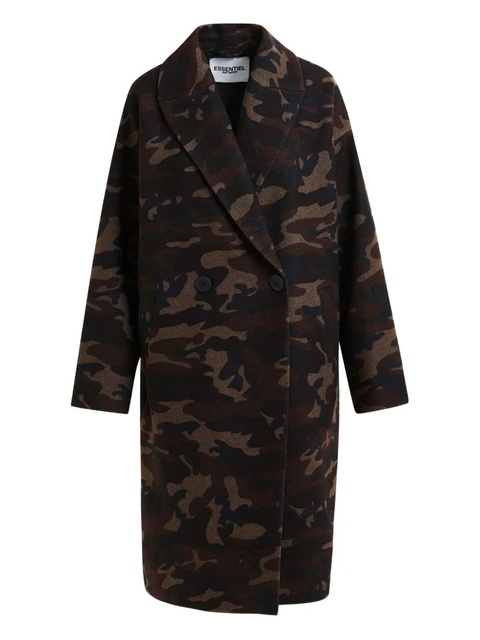 Essentiel Antwerp Imperfection double-breasted coat - Brown - zdjęcie produktu nr 1