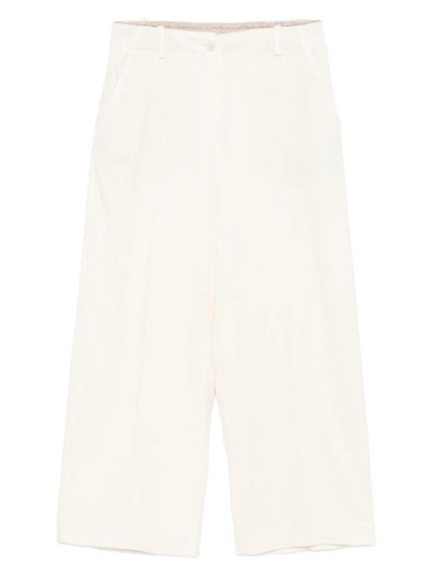 Alysi pleat-detailed cotton trousers - White - zdjęcie produktu nr 1