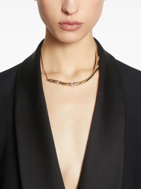 DRIES VAN NOTEN crystal-embellished chain necklace - Gold - zdjęcie produktu nr 2