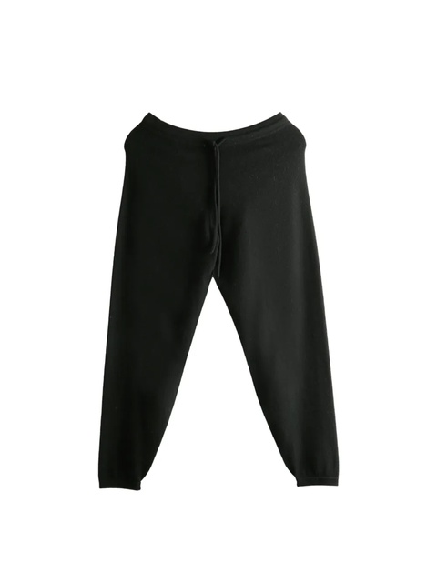 The Row drawstring cashmere trousers - Black - zdjęcie produktu nr 1