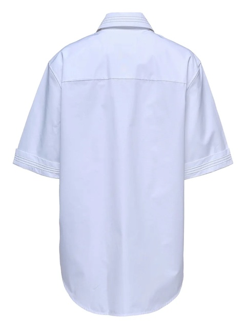 Jil Sander pleated short-sleeve shirt - White - zdjęcie produktu nr 1