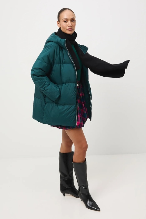 Medicine kurtka puchowa damska kolor zielony zimowa oversize - zdjęcie produktu nr 1