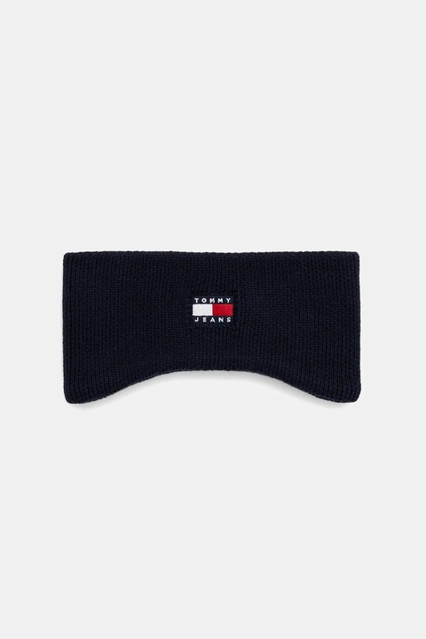 Tommy Jeans opaska na głowę bawełniana kolor granatowy AW0AW17898 - zdjęcie produktu nr 1