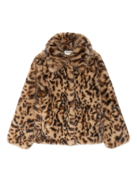 Zadig&Voltaire leopard-print faux-fur coat - Brown - zdjęcie produktu nr 1