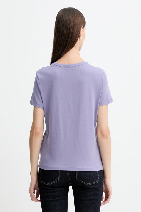 Tommy Hilfiger t-shirt bawełniany damski kolor fioletowy WW0WW47460 - zdjęcie produktu nr 2
