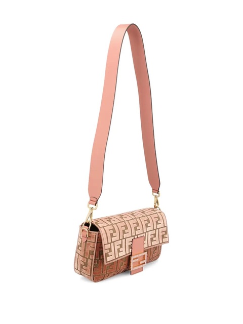 FENDI medium Baguette FF-jacquard shoulder bag - Pink - zdjęcie produktu nr 2