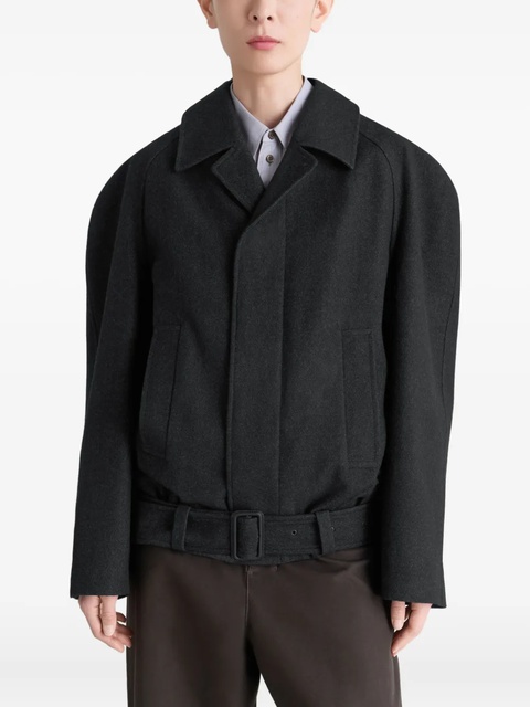 LEMAIRE raglan-sleeve belted jacket - Black - zdjęcie produktu nr 2