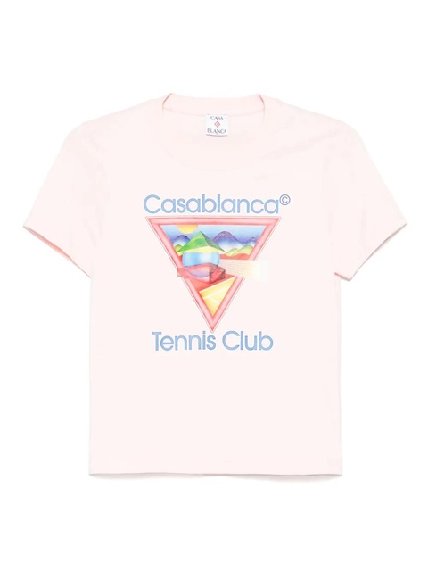 Casablanca Tennis Club graphic-print t-shirt - Pink - zdjęcie produktu nr 1
