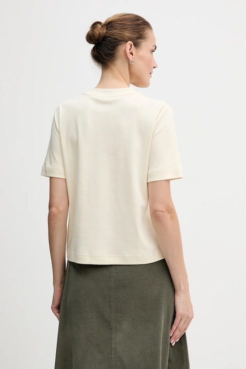 United Colors of Benetton t-shirt bawełniany damski kolor beżowy 3DCJD10B5 - zdjęcie produktu nr 1